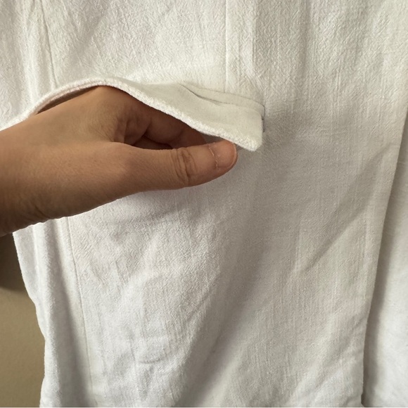 Naked Wardrobe White Linen Blend Oversized Blazer Size M - Picture 6 of 9